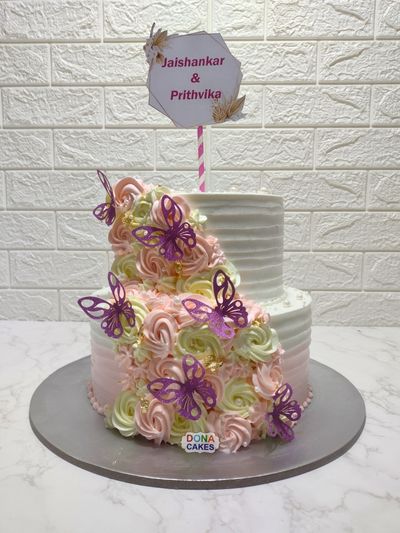 Rosette Butterfly Theme Cake